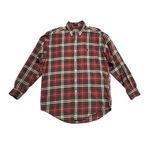 Ralph Lauren Red Green Plaid Button-Down Shirt